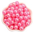 Бусины круглые пластик 6 мм арт.BPPK цв.розовый AB (100 шт) - фото 250658