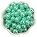 Бусины круглые пластик 6 мм арт.BPPK цв.светло-зеленый AB (100 шт) - фото 250659