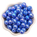 Бусины круглые пластик 8 мм арт.BPPK цв.синий AB (50 шт) - фото 250683