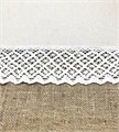 Кружево вязаное хлопковое арт.KHK-010 шир.75мм цв.белый уп.10м 305888 - фото 250990