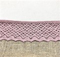 Кружево вязаное хлопковое арт.KHK-010 шир.75мм цв.пыльная роза уп.10м 305887 - фото 250993