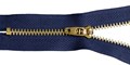 Молния MaxZipper джинсовая золото №4 18см замок М-4002 цв.F330 синий уп.10шт - фото 251206