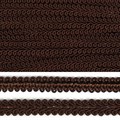 Тесьма TBY Шанель плетеная шир.12мм 0384-0016 цв.030 коричневый уп.18,28м - фото 251392