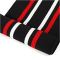 Подвяз трикотажный полиэстер арт.TBY.73054 цв.черный с белой и красной полосами, 14х100см уп.2шт 306162 - фото 251655