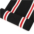 Подвяз трикотажный полиэстер арт.TBY.73010 цв.черный с белыми и красной полосами, 14х100см уп.2шт 306158 - фото 251659